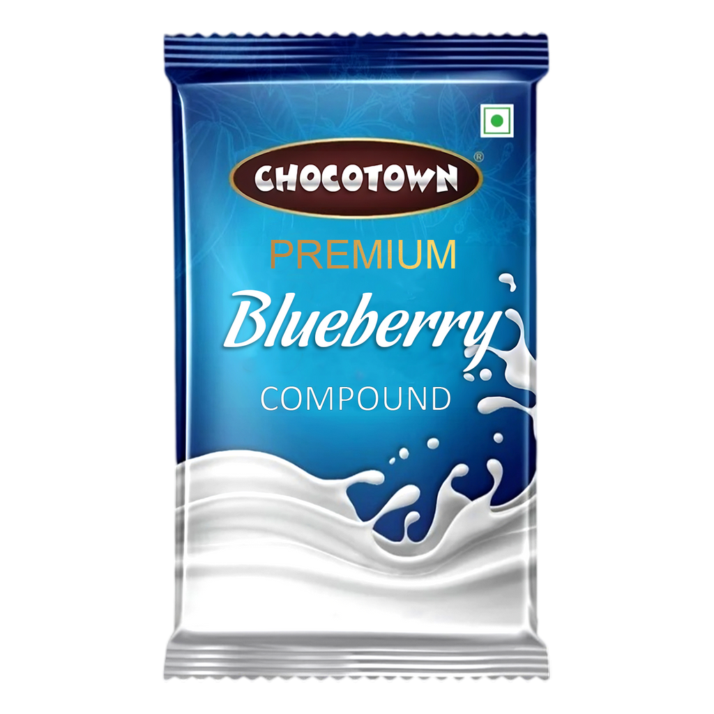 Top-down view of Chocotown Blueberry Compound Chocolate bar