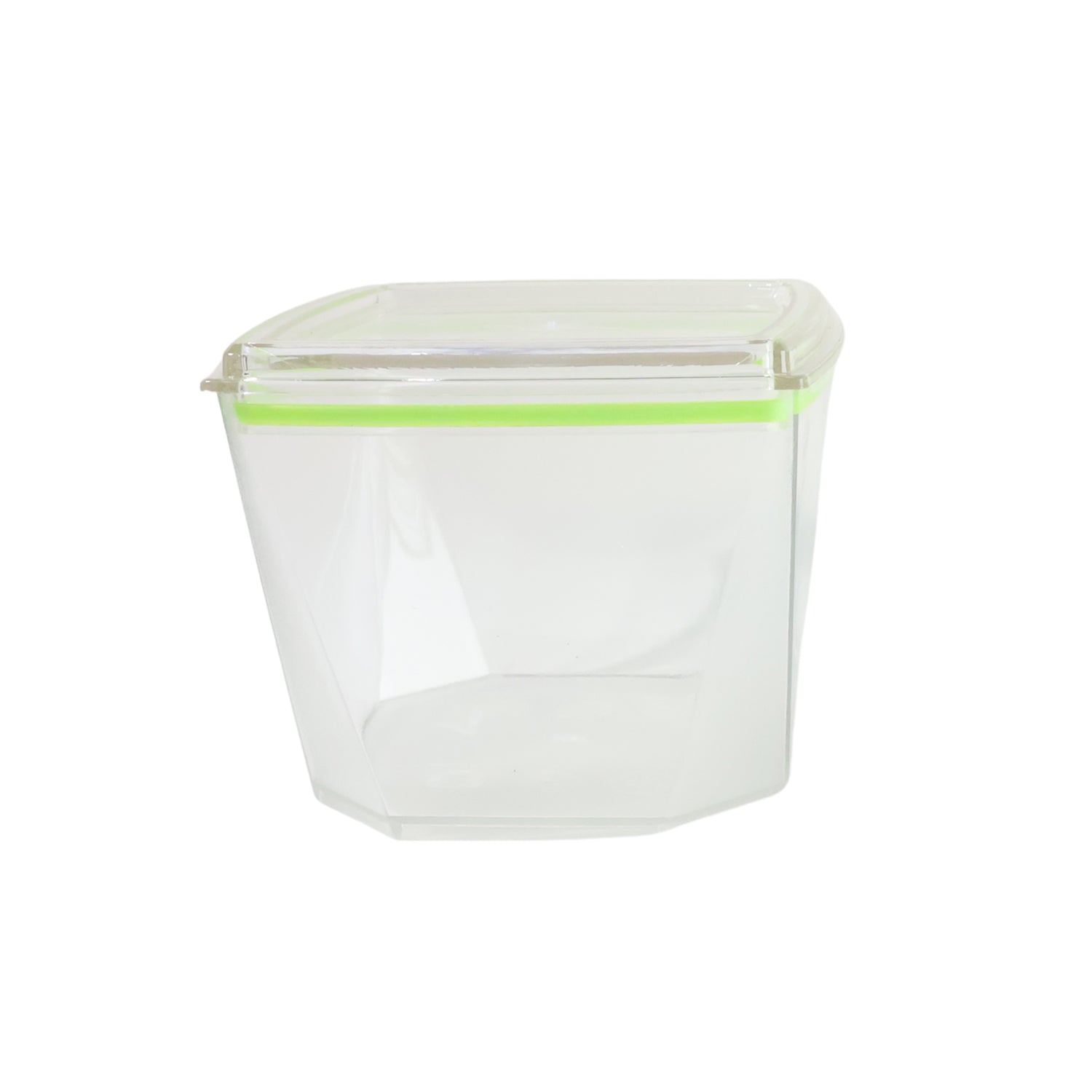 Organized kitchen shelves with stackable leak-proof food containers