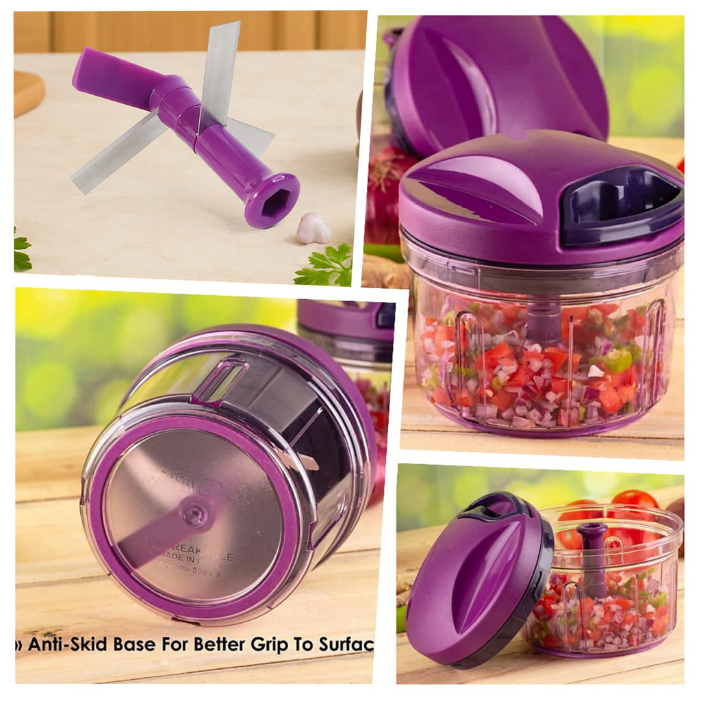 Durable vegetable chopper suitable for garlic and onions