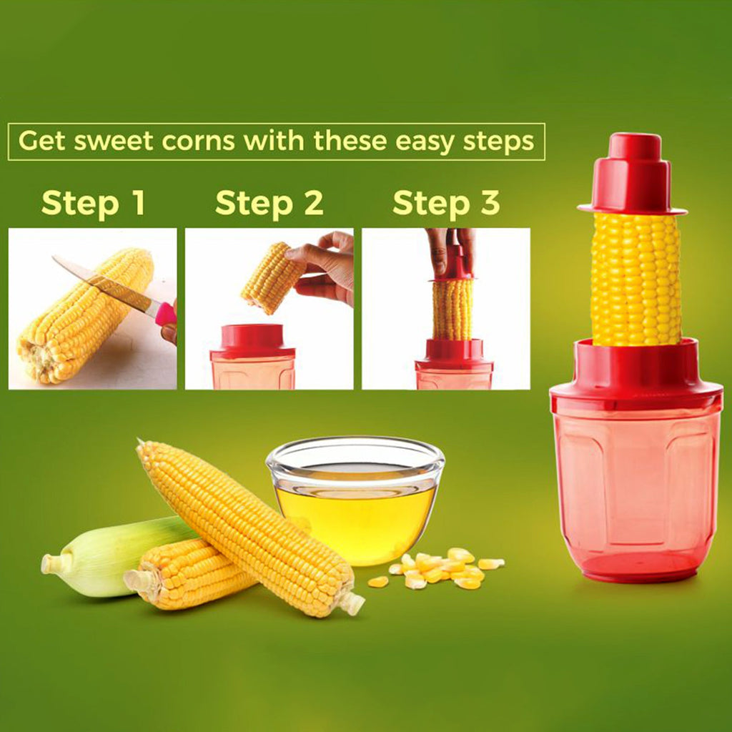 Durable plastic corn cutter for kitchen use