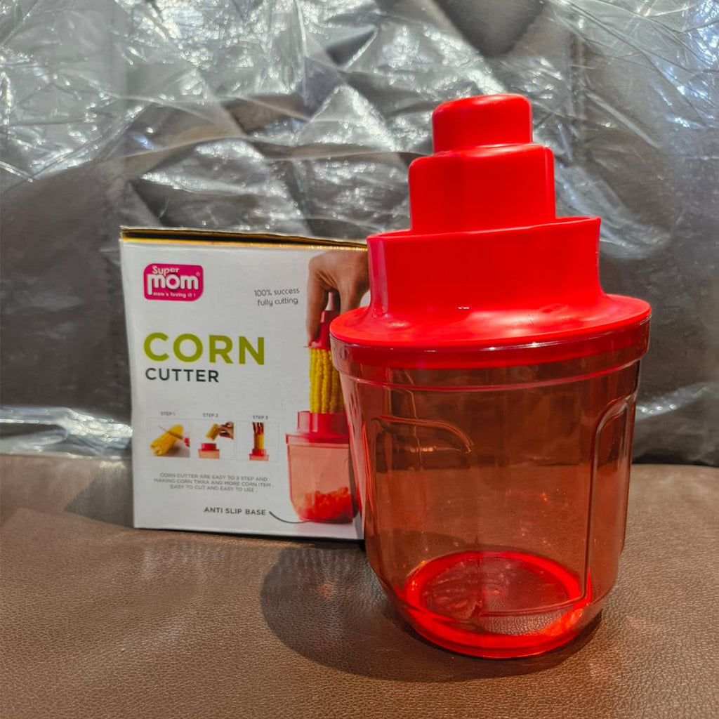 Corn cutter with plastic body and ergonomic handle