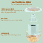 Manual vegetable grater in use during food preparation in kitchen scene