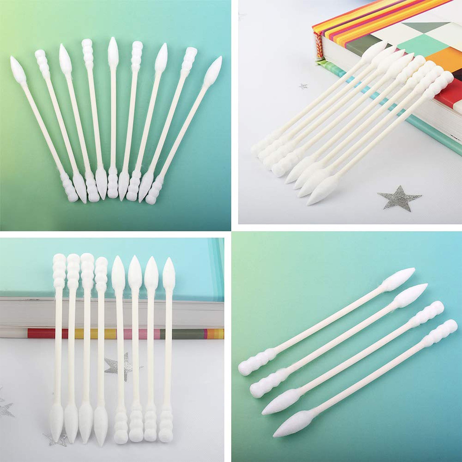 Cotton ear buds highlighting the softness of cotton tips