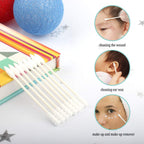 Cotton buds arranged showcasing their use for personal hygiene care