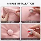 Curtain tieback enhanced by Soft Duvet Button Clip for firm hold
