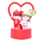 Heart-shaped frame romantic couple resin figurine adding love to home decor