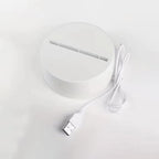 Desk lamp with LED acrylic message board lighting up handwritten notes