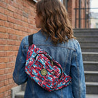 Utility waist bag showing adjustable strap for customized comfortable fit