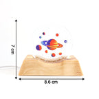 3D aura lamp with LED light creating planet-shaped illumination