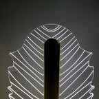 Modern leaf shape crystal lamp for home decor and ambient lighting