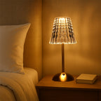 Decorative crystal table lamp ideal for bedroom and living room lighting