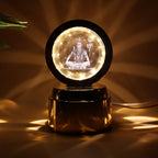 LED illuminated Mahadev crystal ball decorative night lamp