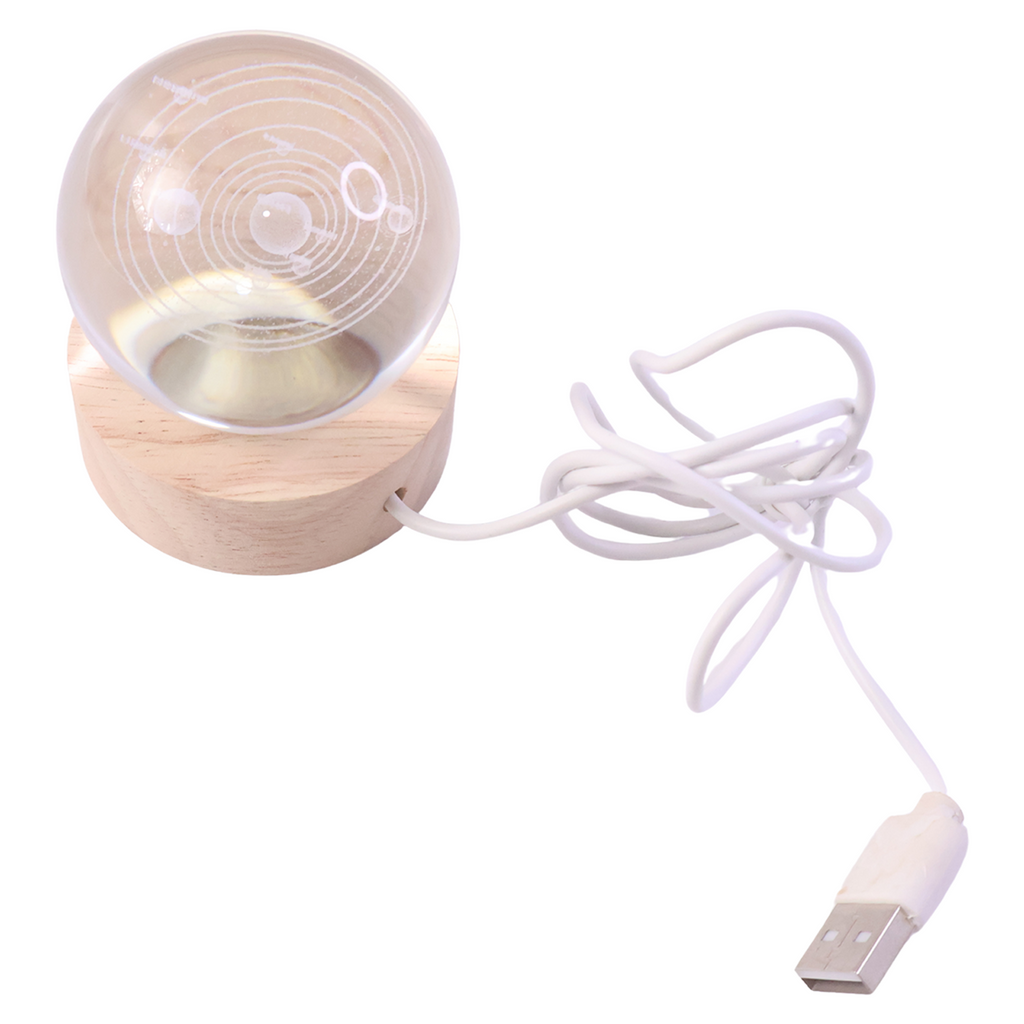 Compact 3D illusion night light creating elegant mood lighting