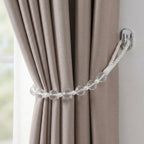 Elegant curtain rope tieback for residential interiors