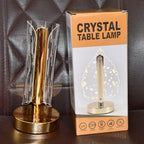 Stylish crystal table lamp tall cylinder shape suitable for home and office décor