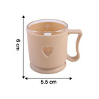 Mini mug set displaying compact size and dimensions for scale