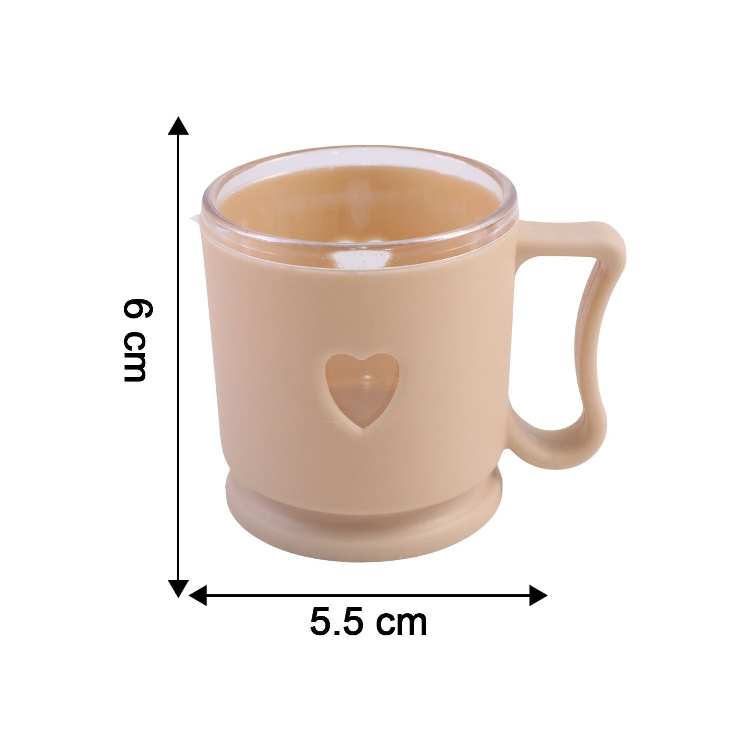 Mini mug set displaying compact size and dimensions for scale