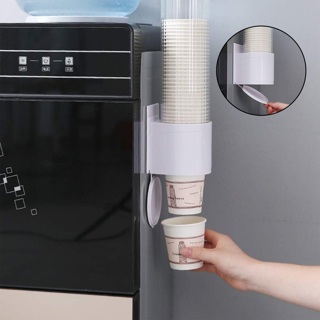 Close-up of automatic single-cup dispensing mechanism