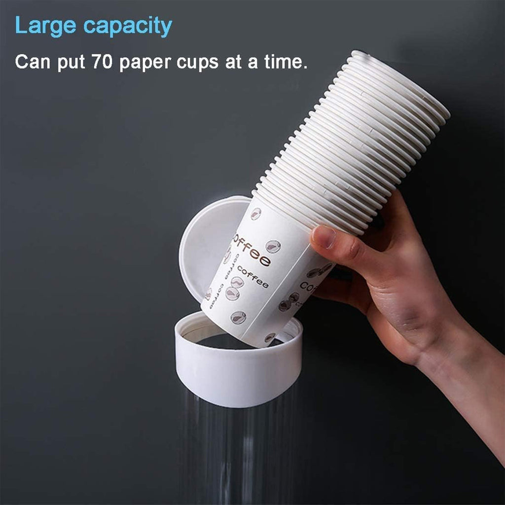 Opening of paper cup dispenser for single cup dispensing