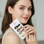 Adorable bear face hair pin adding playful style