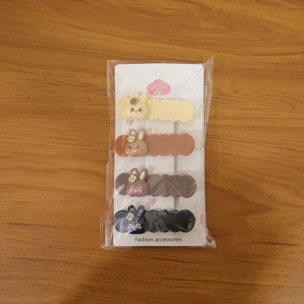 Trendy rabbit cartoon decorative snap hair clips