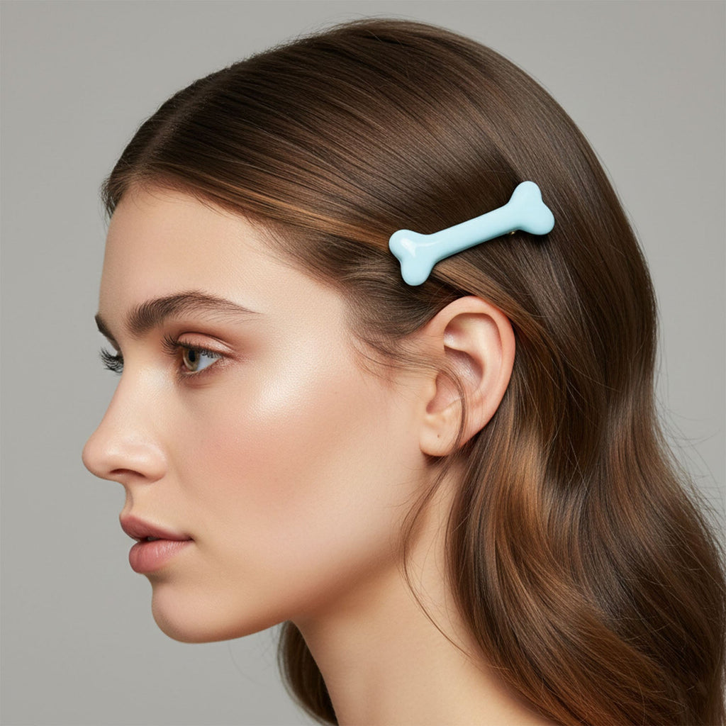 Decorative bone and spade shaped hair accessories for girls