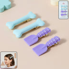 Cartoon hair clip set with bone and spade shapes for kids