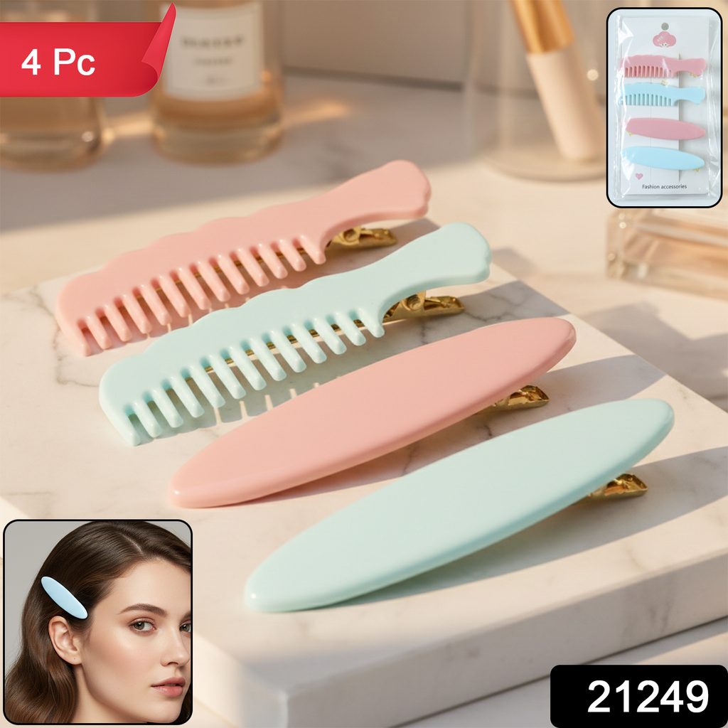 Single pastel comb-style hair clip with smooth clip mechanism