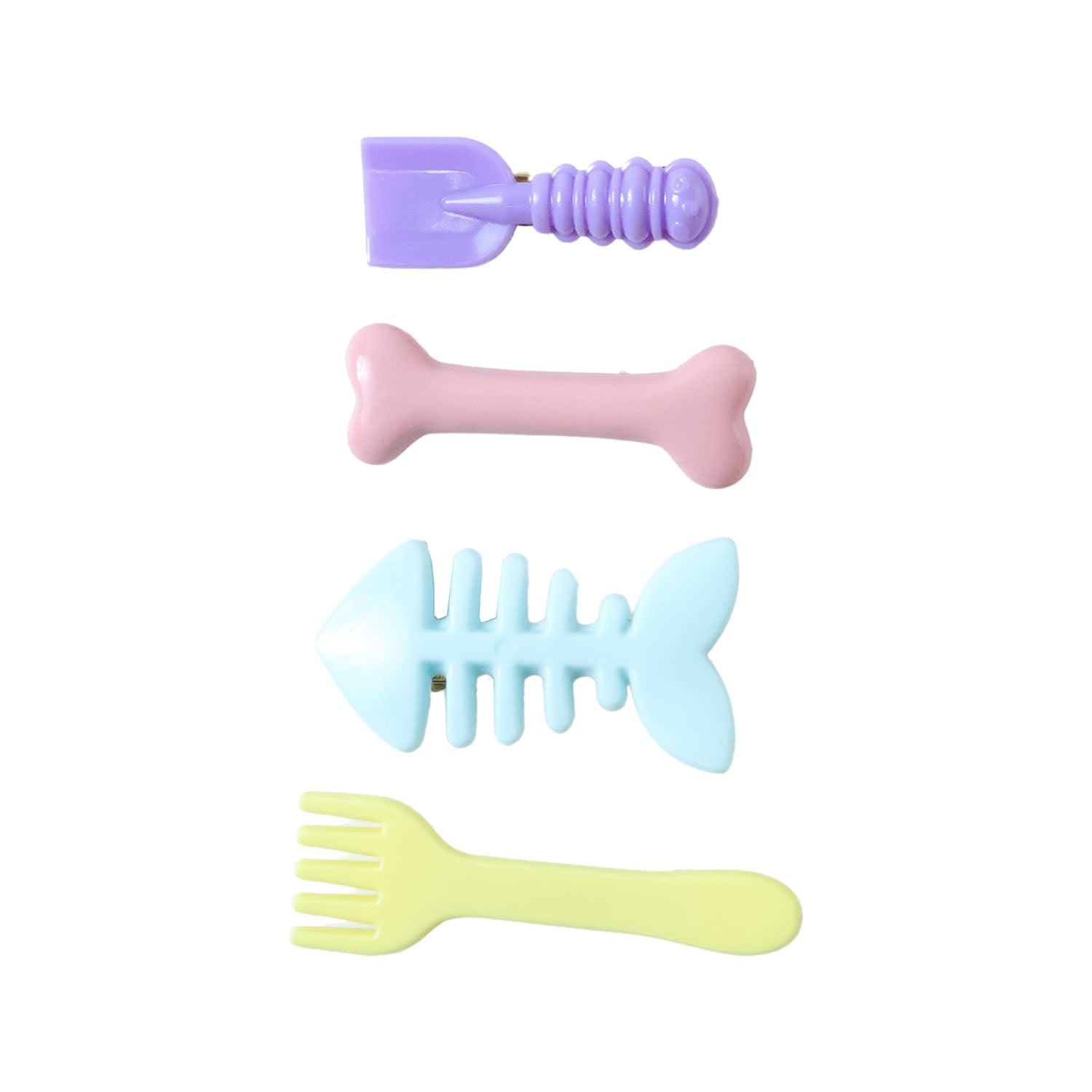 Novelty kids hair accessory set with colorful food-shaped clips