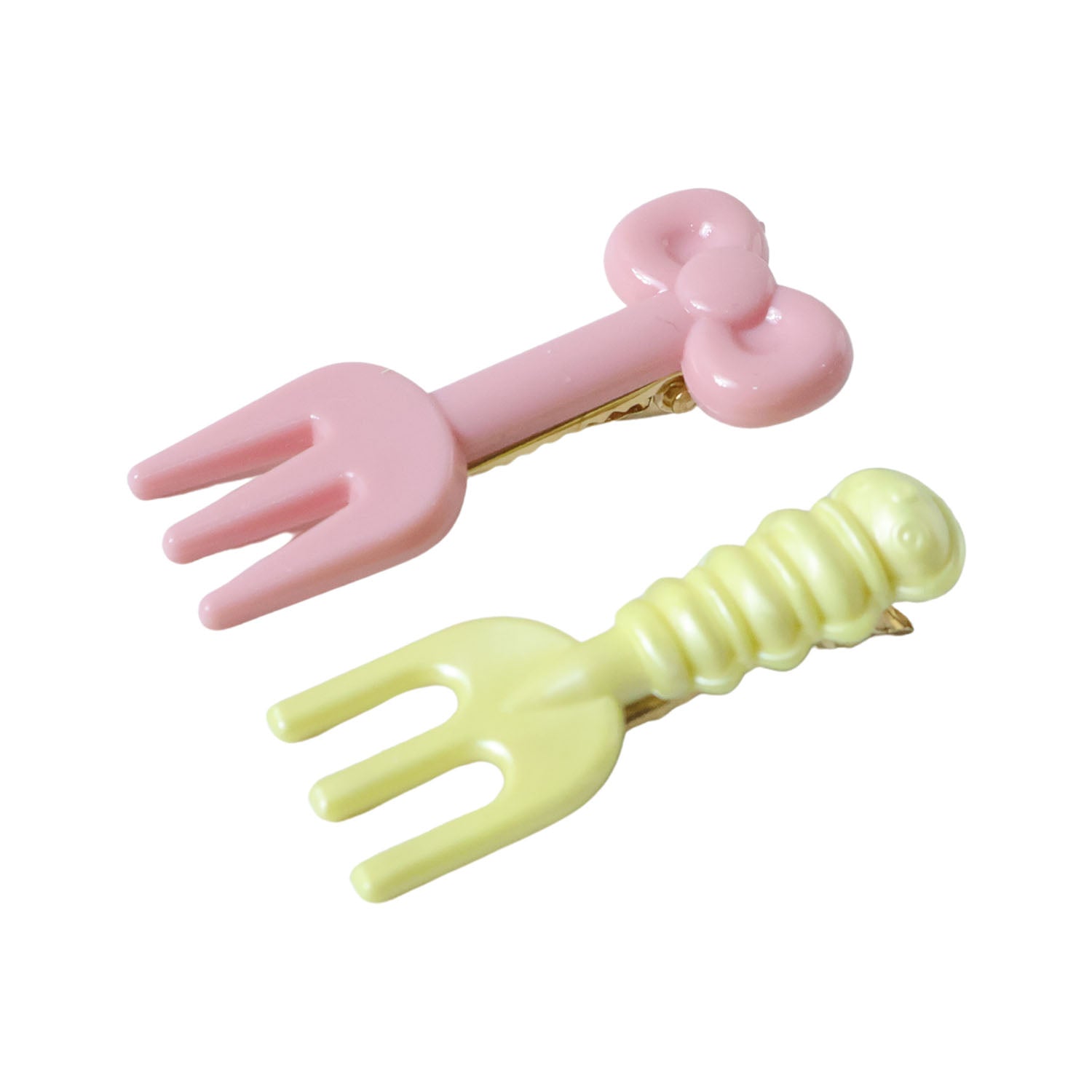 Assorted pastel mini fork hair clips as stylish hair accessories