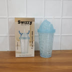 Lifestyle shot showing use of ice cream swirl tumbler bottle