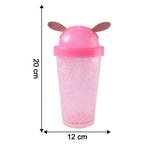 Size chart for bunny ear sipper bottle showing 500 ML measurements