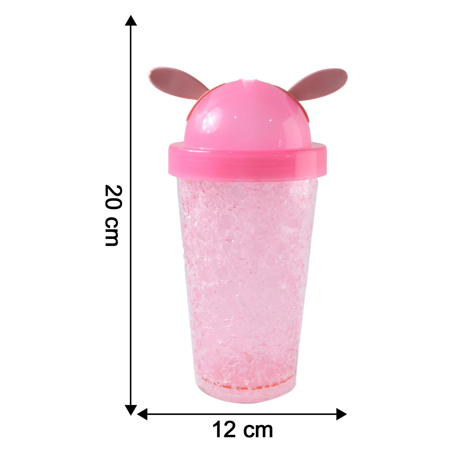 Size chart for bunny ear sipper bottle showing 500 ML measurements