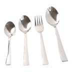 Close-up of polished finish on stainless steel cutlery