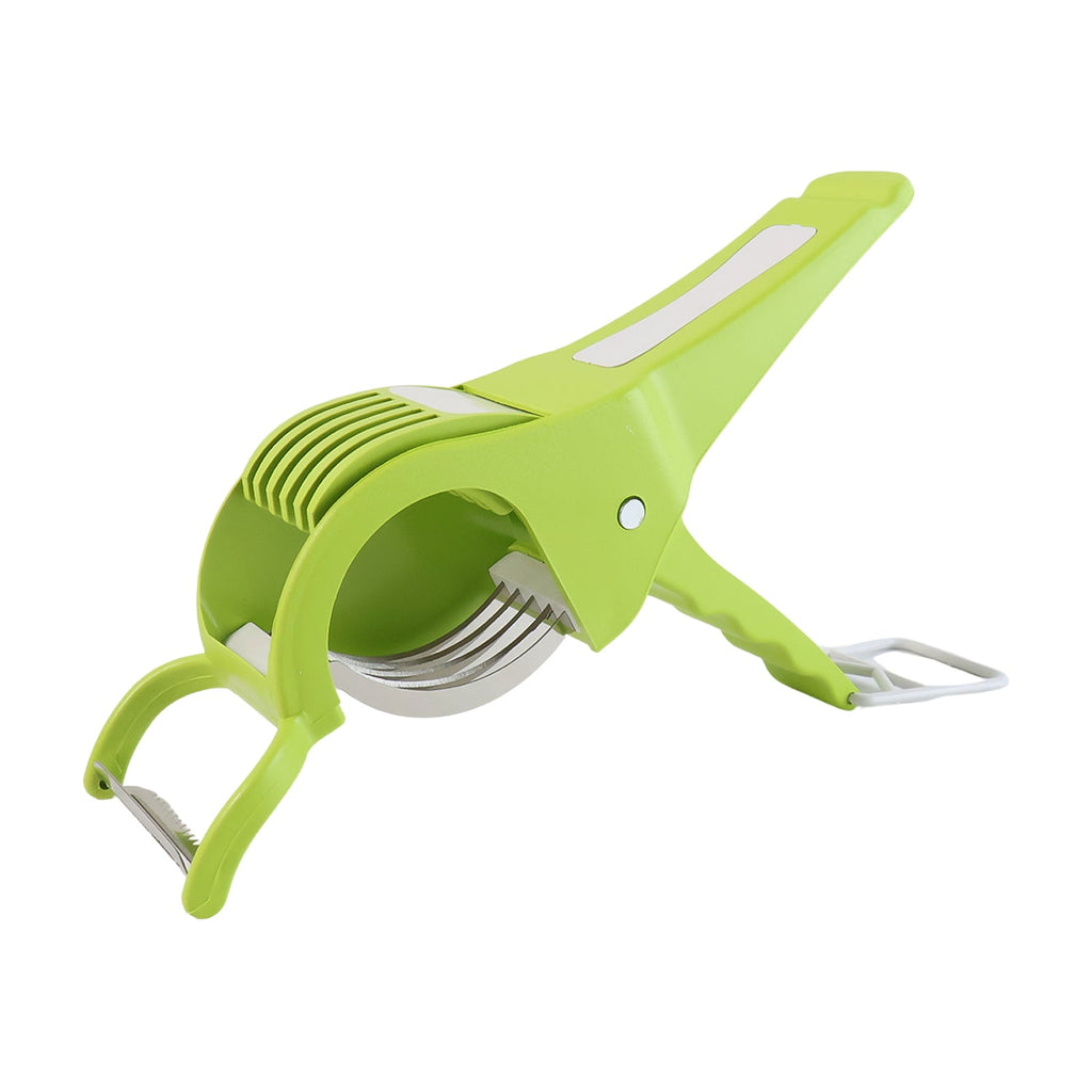 The Quickslice Vegetable Cutter with peeler, an essential kitchen tool for quick food preparation.