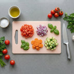 Durable plastic kitchen chopping board with handle