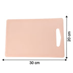 Plastic chopping board showing size dimensions