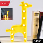 Pink giraffe LED night lamp perfect for kids bedroom decor