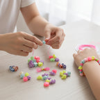 Creative kids jewelry making set featuring a variety of beads and charms