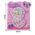 Dimension chart image for DIY jewellery making kit showing size details