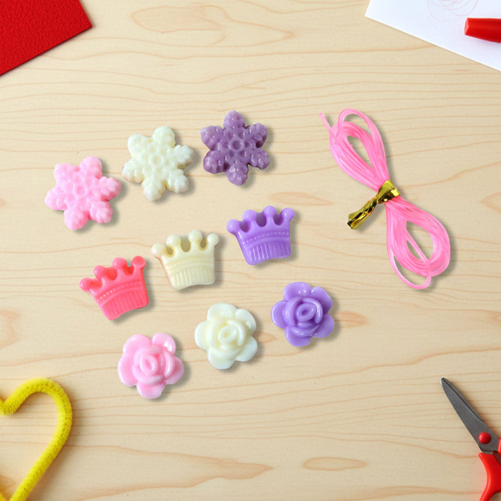 Detailed view of swan-shaped bead organizer for craft kit