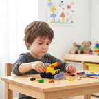 Kids pencil sharpener toy with construction bulldozer design