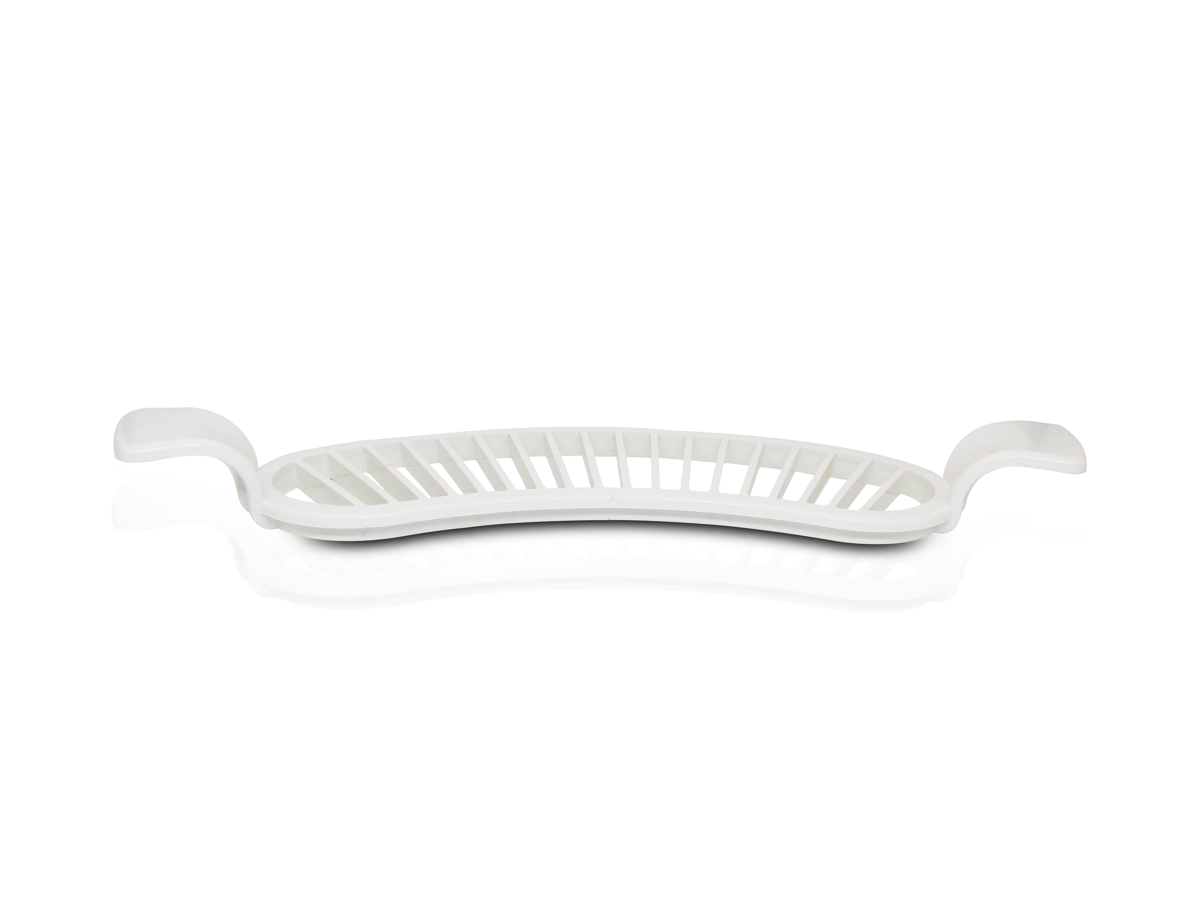 Convenient plastic banana cutter, a handy kitchen tool for fruit prep.