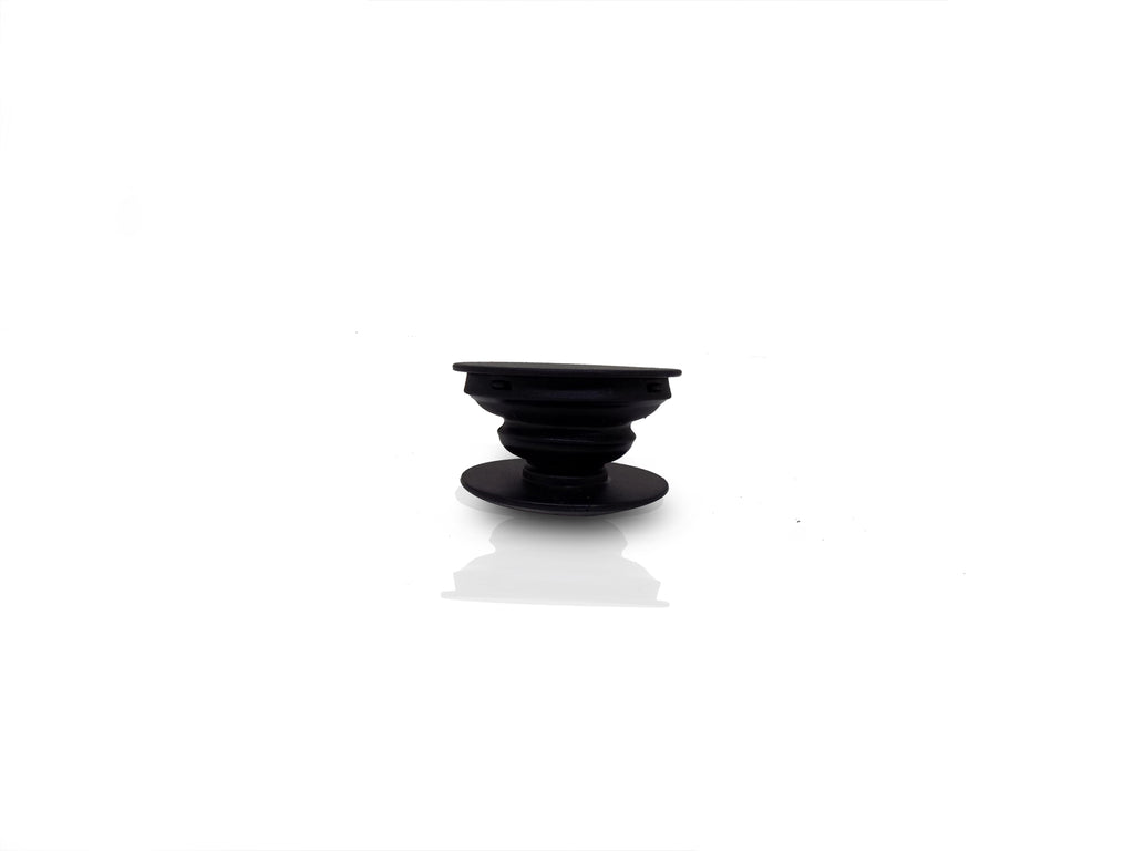 Fun and functional mobile pop socket for improved grip and personal style.