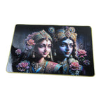 Elegant Radha Krishna religious wall art for spiritual spaces