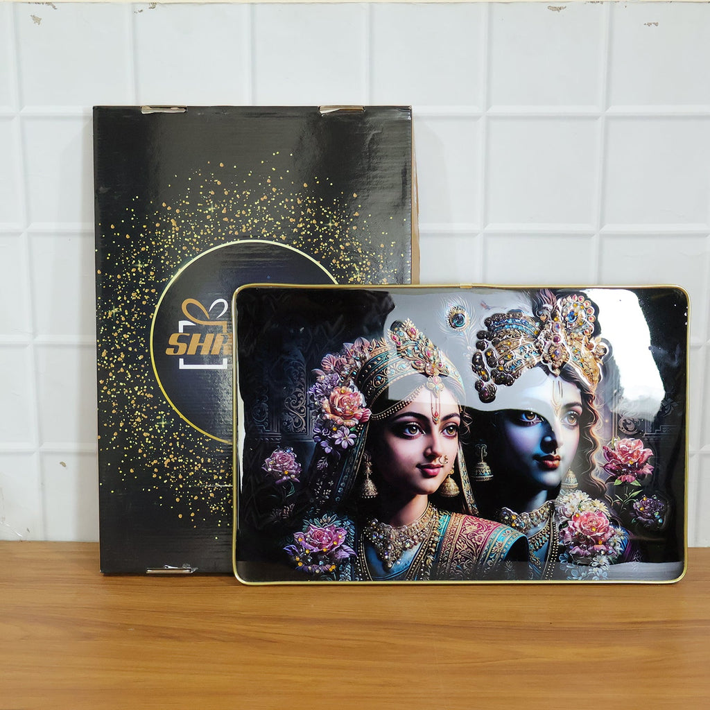 Premium Radha Krishna religious wall decor for auspicious spaces