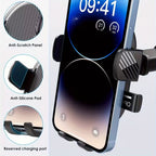 Close-up of adjustable phone mount showing protective anti-slip padding
