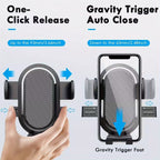 Car mobile holder positioned on dashboard for easy GPS navigation