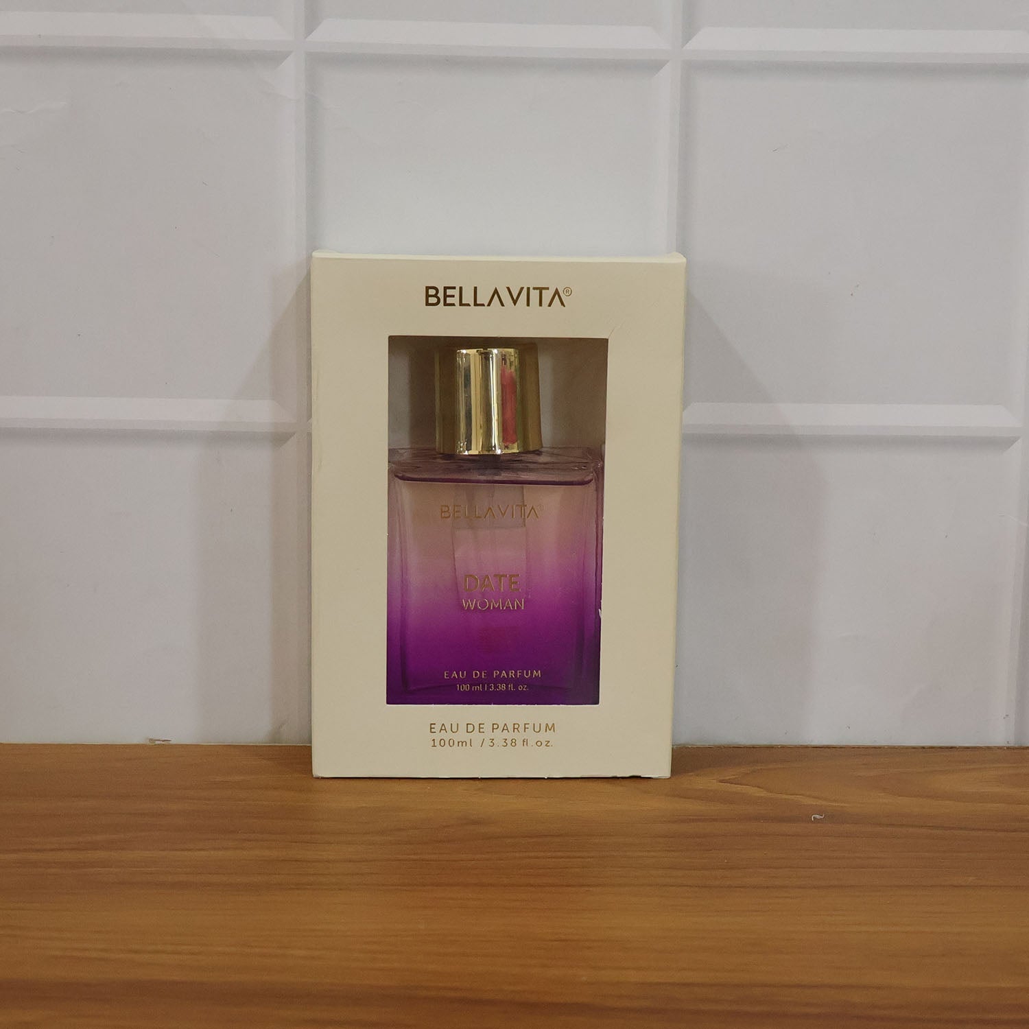 Bellavita Date Woman fragrance in a compact size suitable for travel