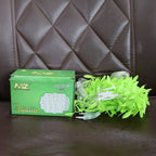 Decorative LED string lights with realistic green leaves for festive celebrations
